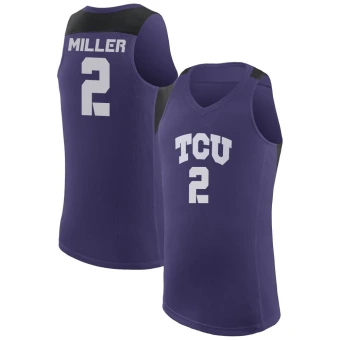 Men's TCU Horned Frogs Emanuel Miller Basketball Jersey - Replica Purple