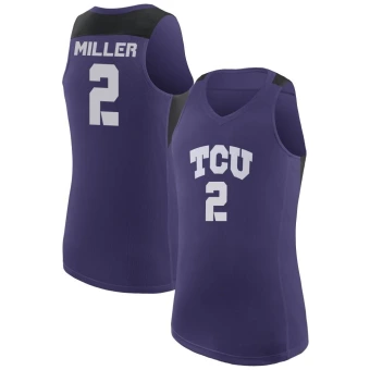 Women's TCU Horned Frogs Emanuel Miller Basketball Jersey - Replica Purple